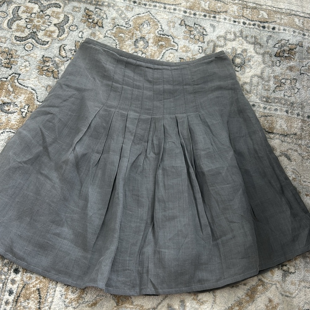 Gunex Brunello Cucinelli Charcoal Ramie Skirt Made in Italy Quiet Luxury Size 6 - Picture 7 of 7